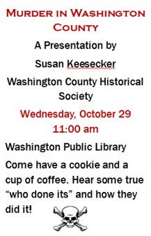 Washington County Historical Society presents