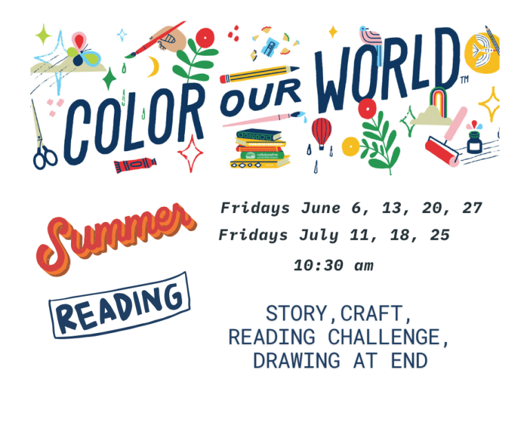 Summer Reading Fridays June and July 10:30 am