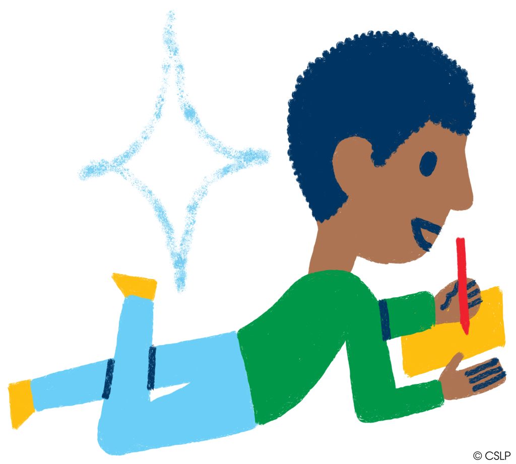 Boy with pencil grades 5-8 Summer Reading